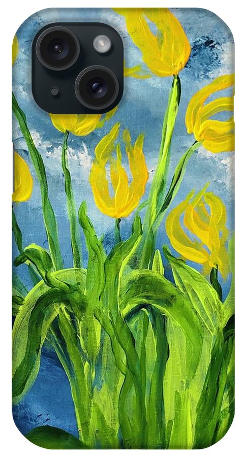 Tulips iPhone Case featuring the painting Fading Spring by Christina Schott
