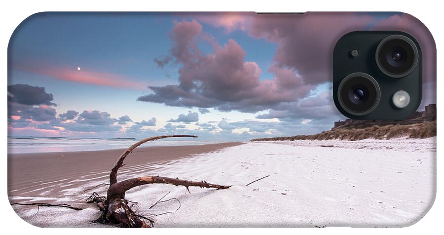 Landscape iPhone Case featuring the photograph Fairy Tale Castle with snow on the beach by Anita Nicholson