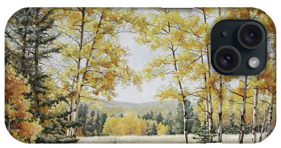 Fall Meadow iPhone Case featuring the painting Fall Meadow by Carol J Rupp