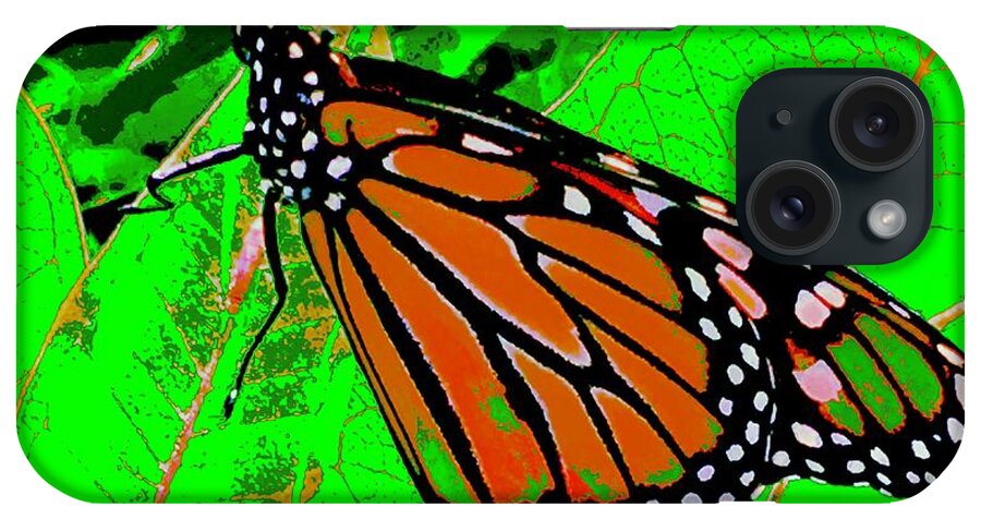 Green iPhone Case featuring the photograph Fall Monarch Too by Debra Grace Addison