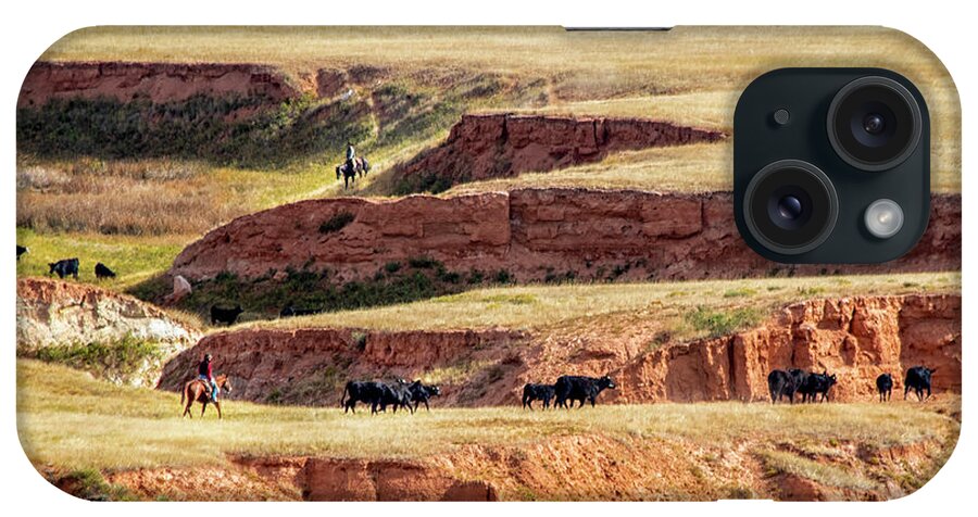 Cowboy iPhone Case featuring the photograph Fall Roundup by Sam Sherman