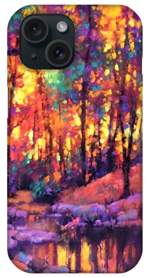 Seasonal Colors iPhone Case featuring the painting Fall's Inner Glow by Joseph Barani