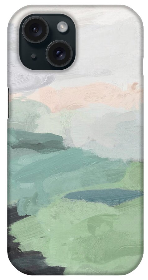 Seafoam iPhone Case featuring the painting Farmland Sunset by Rachel Elise