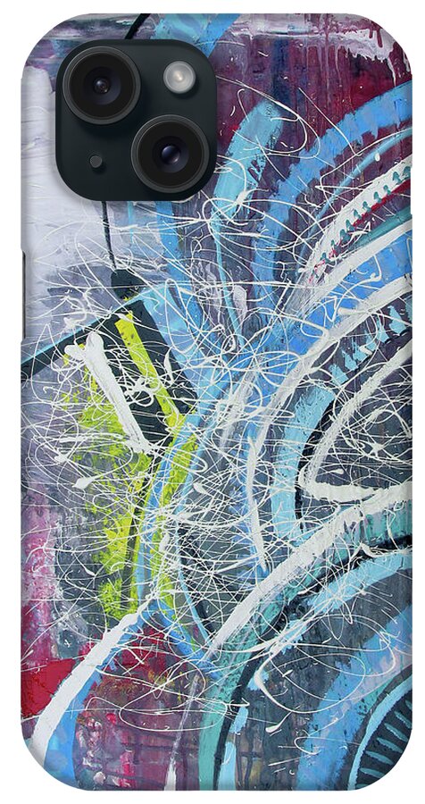  iPhone Case featuring the painting Feathers of The Curve by John Gholson