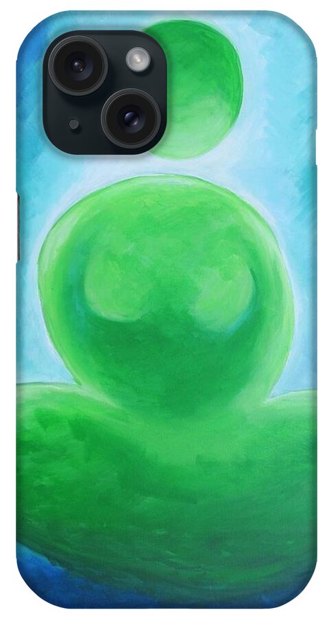 Figurative Abstract iPhone Case featuring the painting Feeling... Zen by Jennifer Hannigan-Green