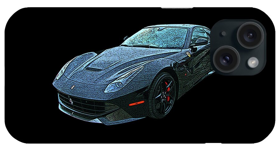 Ferrari iPhone Case featuring the photograph Ferrari F12 in Black by Samuel Sheats