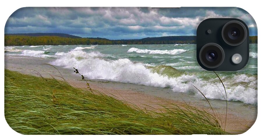 Field Of Green iPhone Case featuring the photograph Field of Green on Lake Superior by Tom Kelly