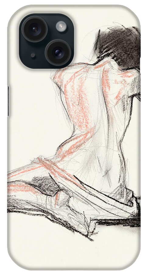 Fashion & Figurative+figurative+nudes iPhone Case featuring the painting Figure Gesture I by Jennifer Paxton Parker