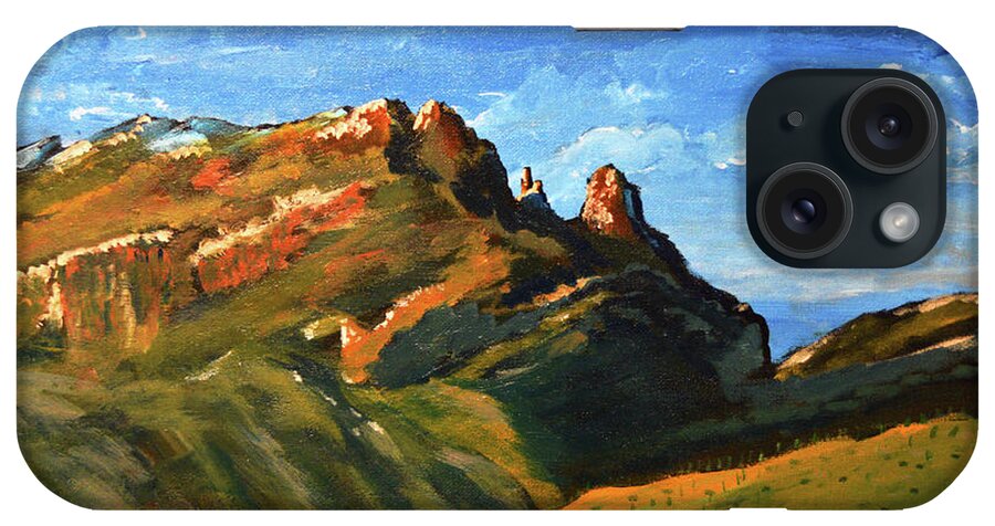 Finger Rock iPhone Case featuring the painting Finger Rock Splendor by Chance Kafka