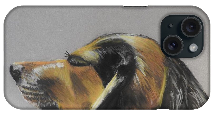 Pet iPhone Case featuring the pastel Finnigan by Betty-Anne McDonald