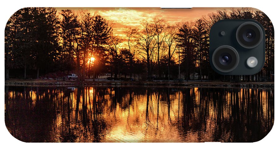 Panorama Photo iPhone Case featuring the photograph Fire Sunrise Pano by William Bretton