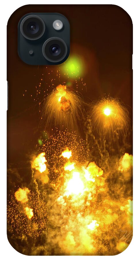 Fireworks iPhone Case featuring the photograph Fireworks All Hell Breaks Loose by Meta Gatschenberger