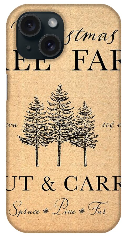 Art iPhone Case featuring the drawing Firs And Spruces by Unknown