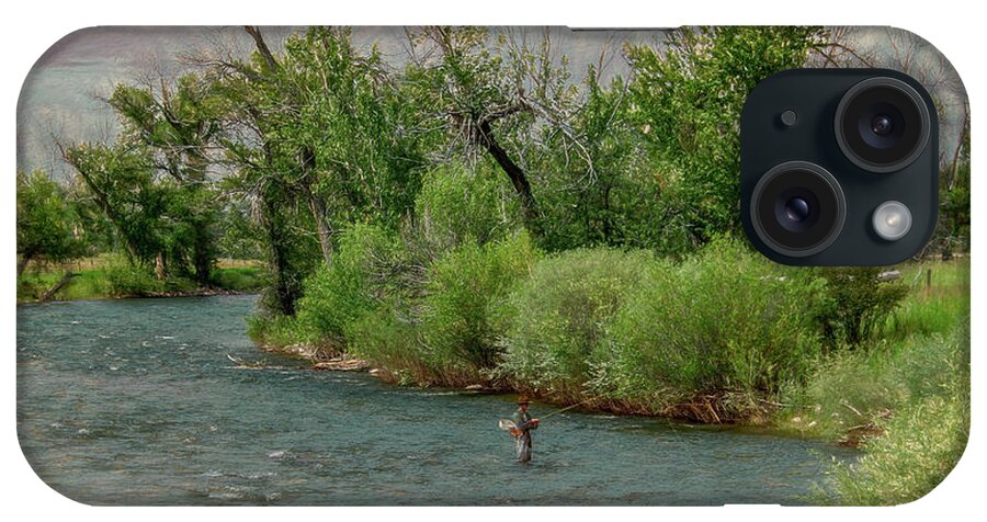 Galltin River iPhone Case featuring the photograph First Class Fly Fishing in Montana by Marcy Wielfaert