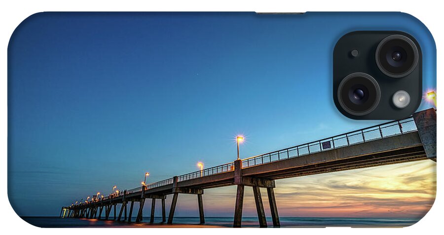 Pier iPhone Case featuring the photograph Fishing Pier at Night by Mike Whalen