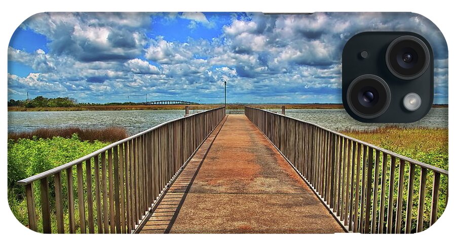 Calm iPhone Case featuring the photograph Fishing Pier in Marsh by Darryl Brooks