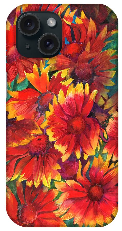 Flames Of Color
 iPhone Case featuring the painting Flames Of Color by Joanne Porter