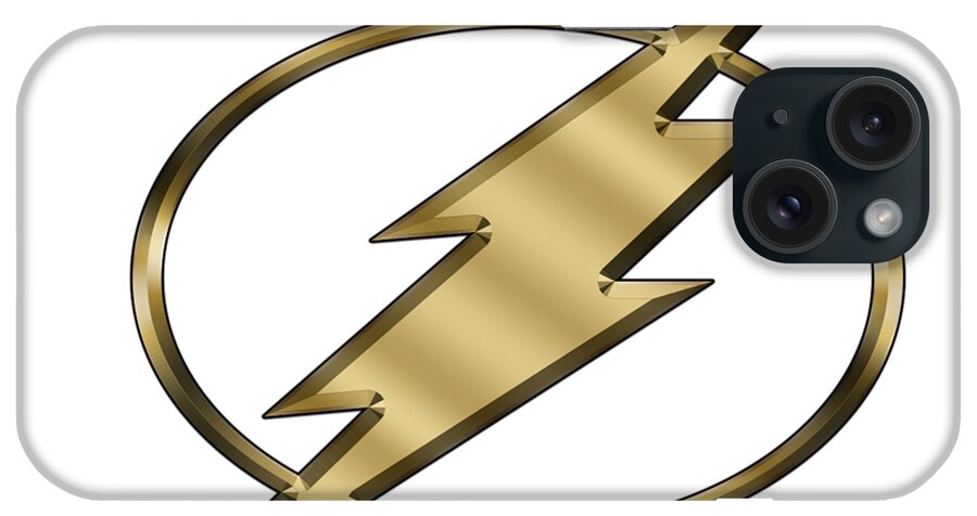 Flash Logo iPhone Case featuring the digital art Flash Logo by Chuck Staley