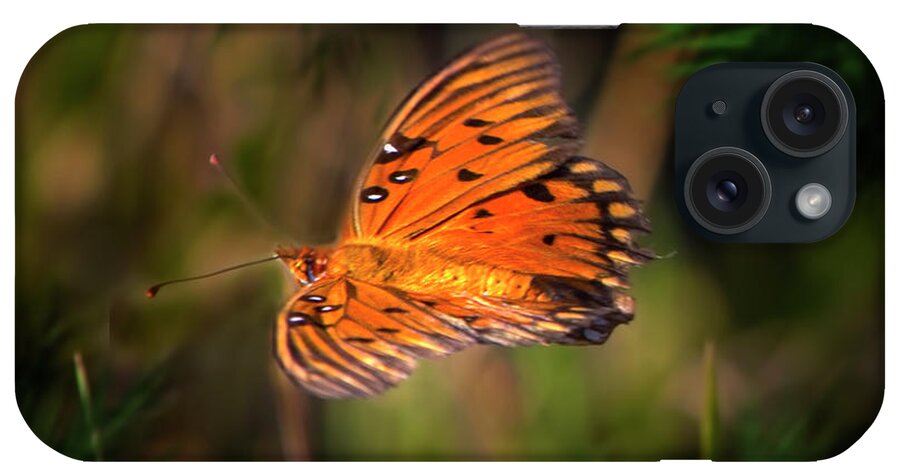 Gulf Fritillary iPhone Case featuring the photograph Flight of the Gulf Fritillary by Mark Andrew Thomas