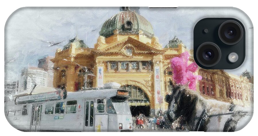 Flinders Street iPhone Case featuring the painting Flinders Street Station, Melbourne by Chris Armytage