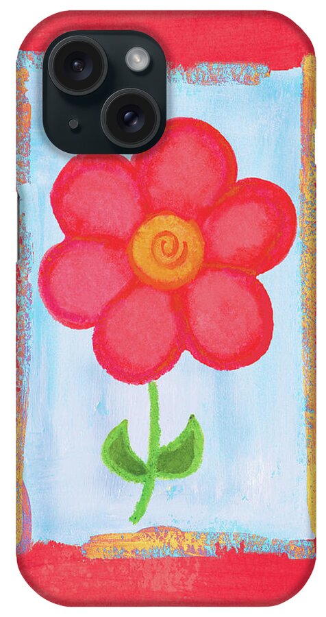 Pansy iPhone Case featuring the painting Flower Colors 02 by Maria Trad