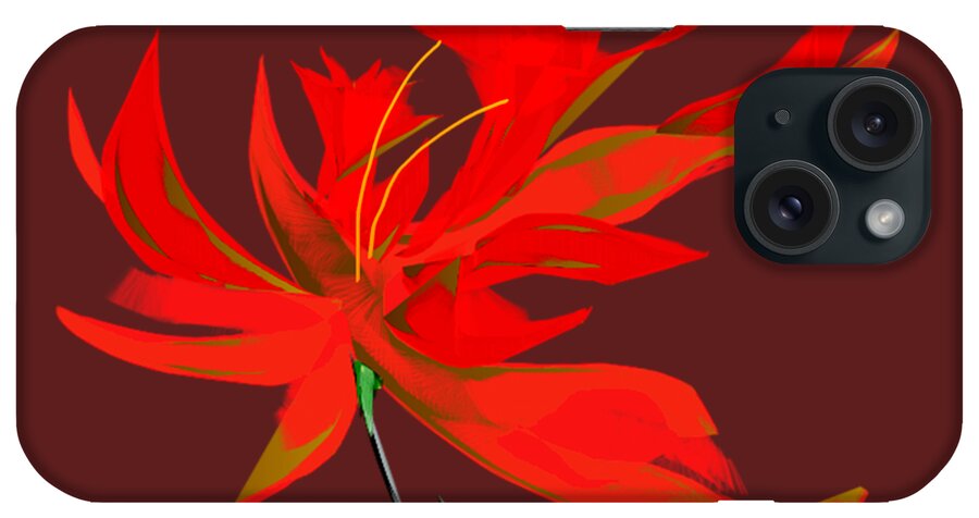Flowers iPhone Case featuring the digital art Flower of Love, Dedication by Asok Mukhopadhyay
