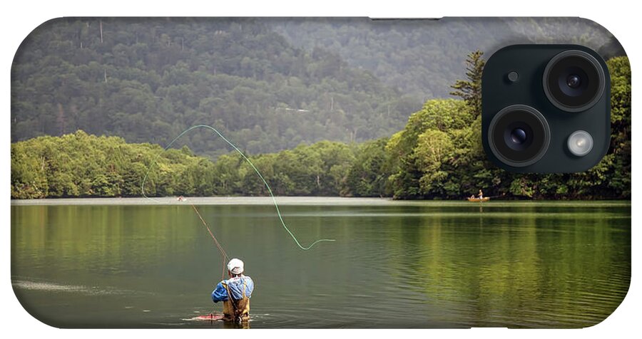 Asia iPhone Case featuring the photograph Fly Fishing by Bill Chizek