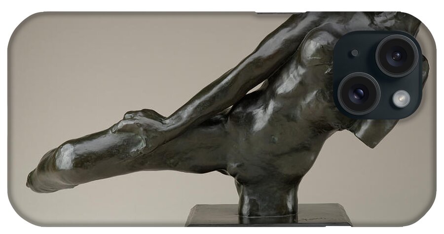 Rodin iPhone Case featuring the sculpture Flying Figure By Rodin by Auguste Rodin