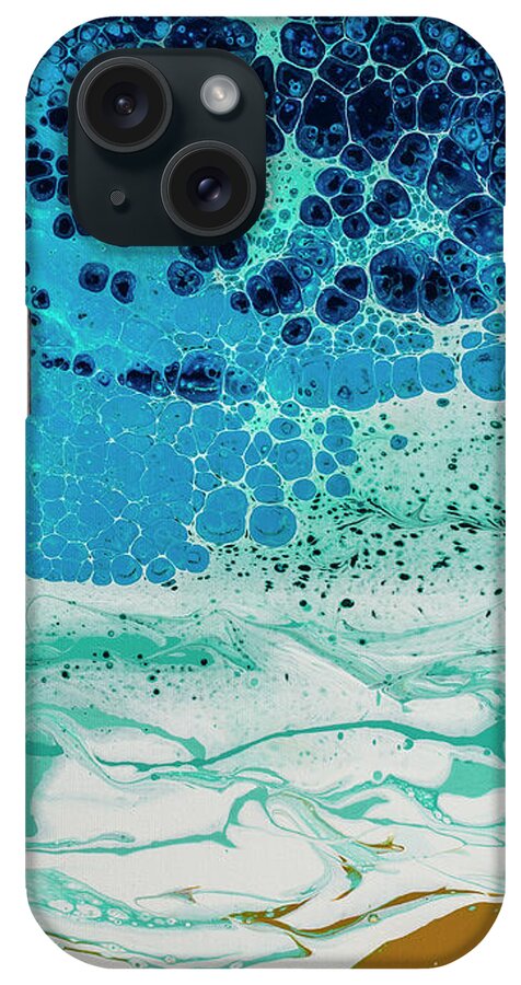 Abstract iPhone Case featuring the painting Foam On The Beach by Darice Machel McGuire