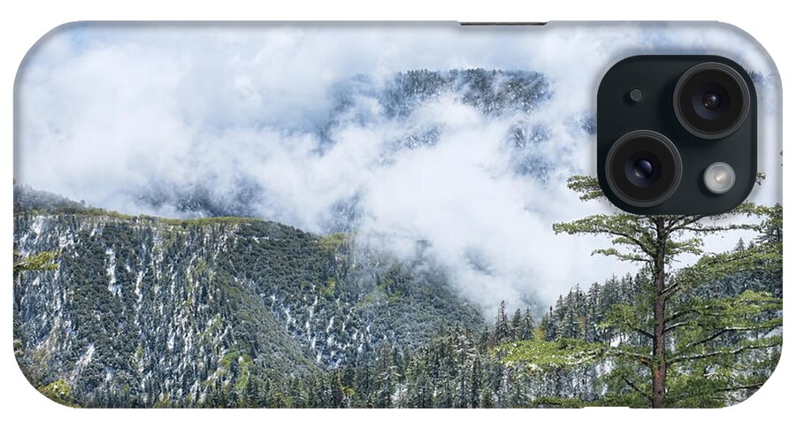 Top iPhone Case featuring the photograph Fog Across The Valley by Paulette B Wright