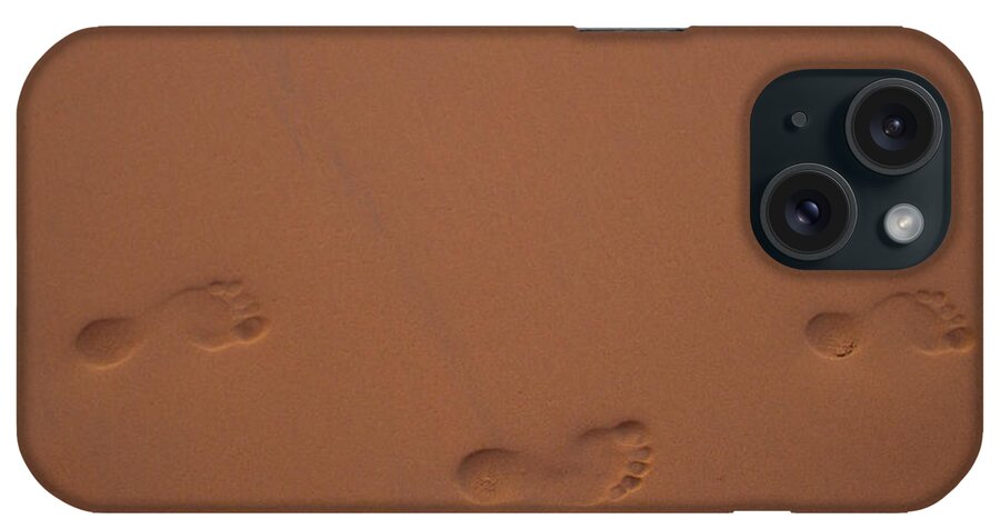 Barbados iPhone Case featuring the photograph Foot prints in sand by Stuart Manning