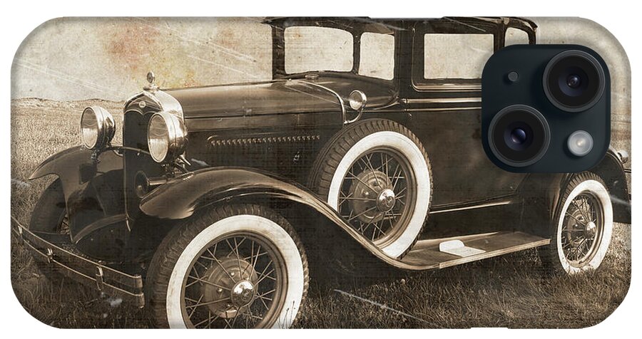 Car iPhone Case featuring the mixed media Ford 2 by Erin Clark