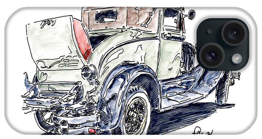 Ghostbusters Ecto-1 Movie Car Cadillac Miller Meteor Ink Drawing Tapestry  by Frank Ramspott - Fine Art America