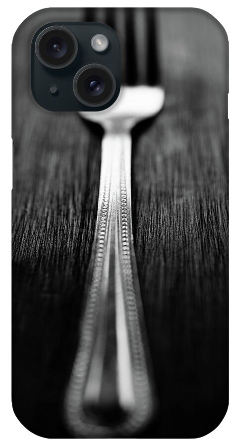 Silver Colored iPhone Case featuring the photograph Fork by Mmeemil