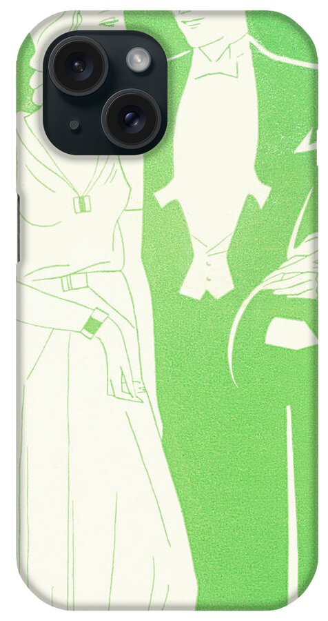 Adult iPhone Case featuring the drawing Formal date by CSA Images