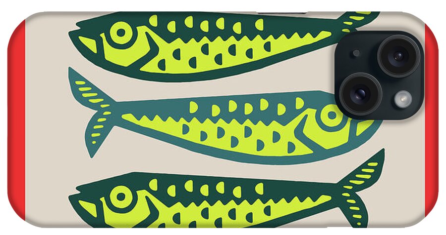 Animal iPhone Case featuring the drawing Four Fish by CSA Images