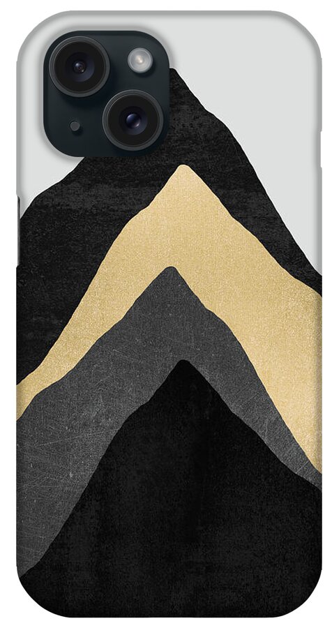 Modern iPhone Case featuring the digital art Four Mountains by Elisabeth Fredriksson