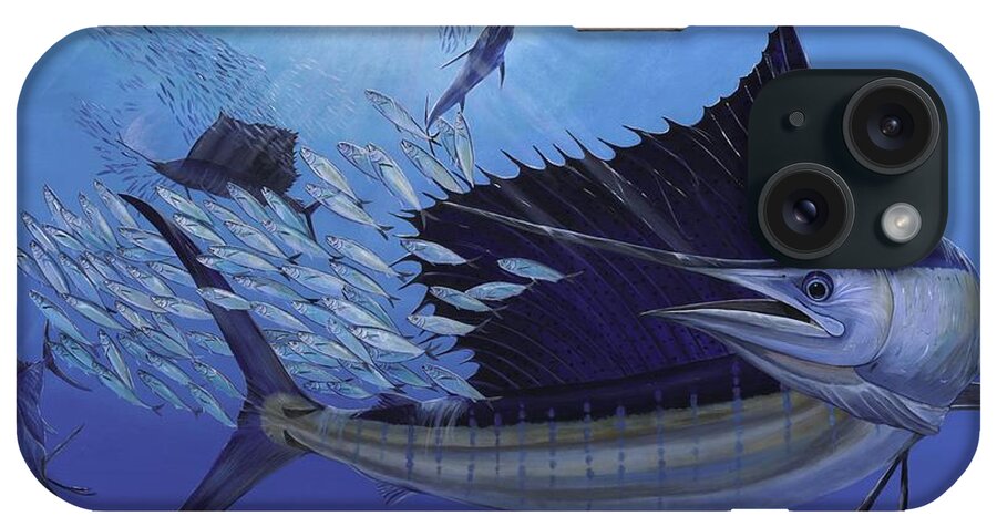 Sailfish iPhone Case featuring the painting Four Sail by Mark Ray