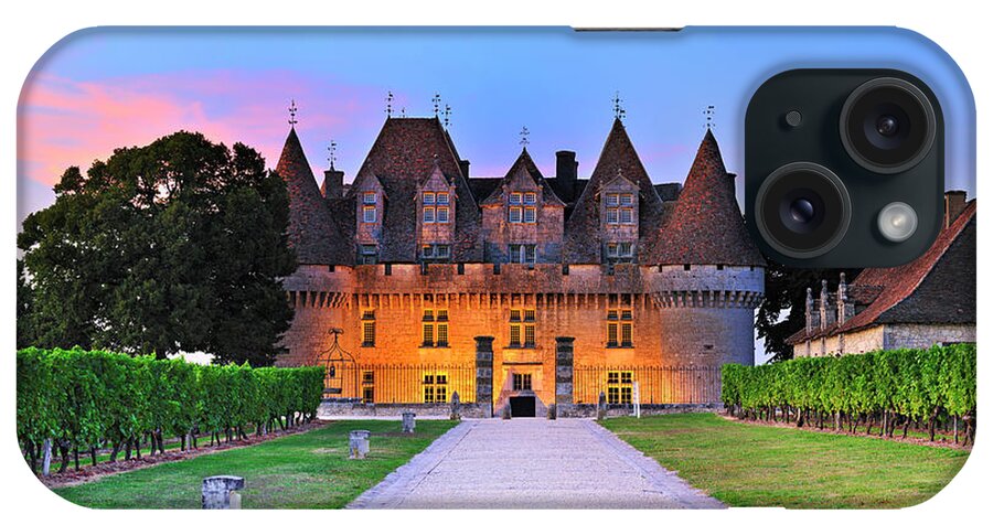 Estock iPhone Case featuring the digital art France, Nouvelle-aquitaine, Dordogne, Chateau De Monbazillac Near Bergerac by Luca Da Ros