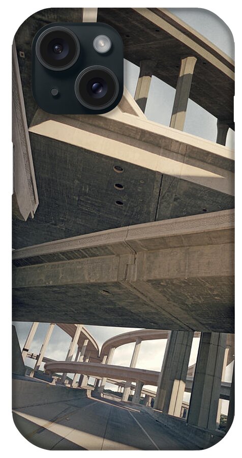 Confusion iPhone Case featuring the photograph Freeways, Low Angle View by Ed Freeman