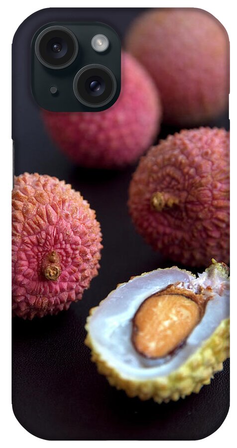 Five Objects iPhone Case featuring the photograph Fresh Lychees by Copyright Rhinoneal