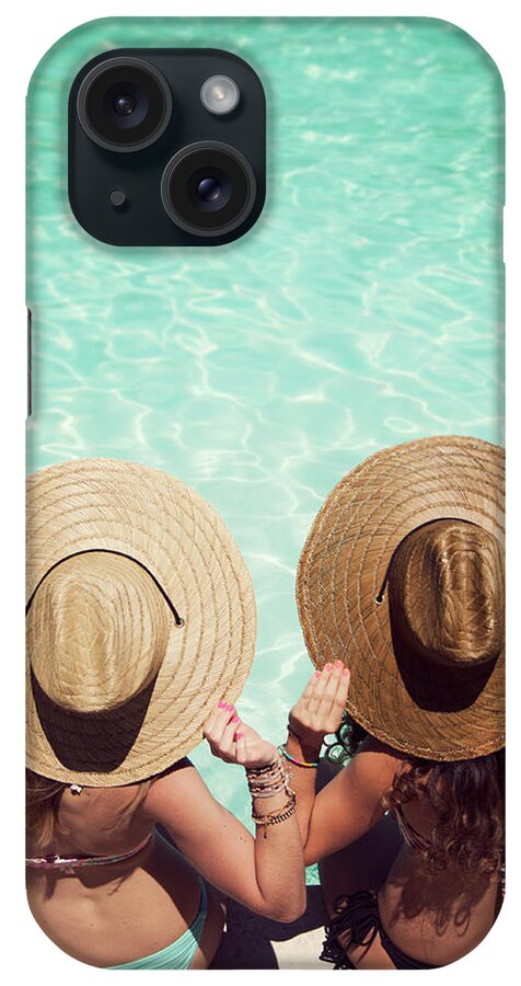 Fedora iPhone Case featuring the photograph Friends By The Pool by Becon