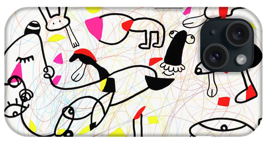 Friendship Subsciption Options iPhone Case featuring the painting Friendship Subsciption Options by Oodlies