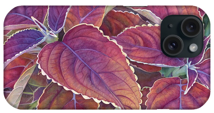 Coleus iPhone Case featuring the painting Frillery by Sandy Haight