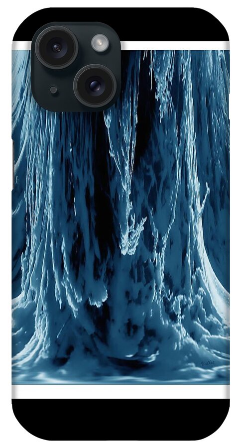 Ice iPhone Case featuring the digital art Frozen Falls by Vallee Johnson