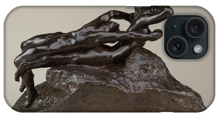 Rodin iPhone Case featuring the sculpture Fugitive Love Amor Fugit By Rodin by Auguste Rodin