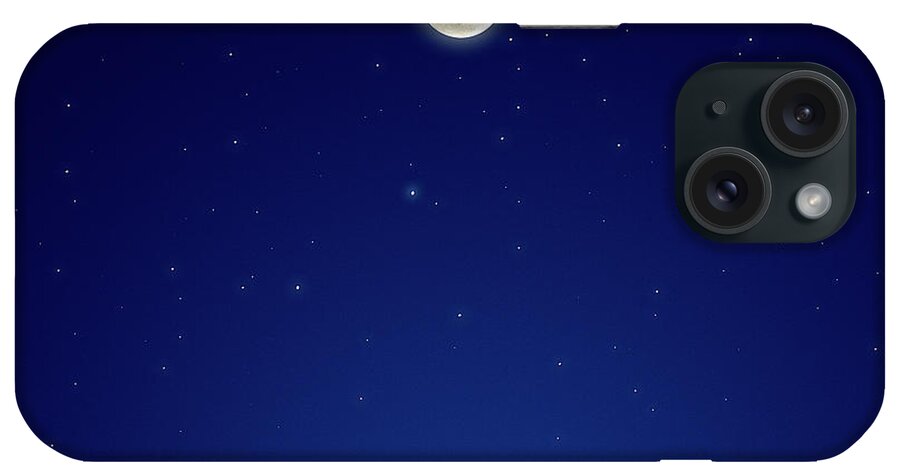Constellation iPhone Case featuring the photograph Full Moon Over New Hampshire by Soubrette