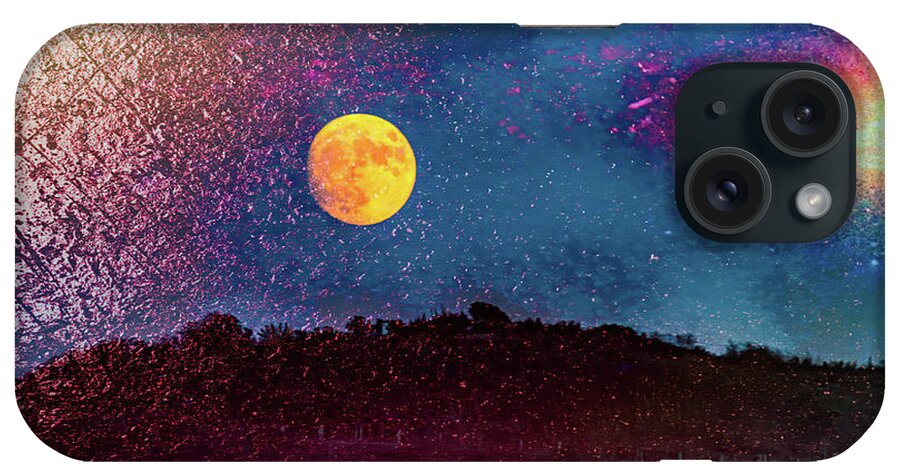 Full iPhone Case featuring the photograph Full Moon Rising Over Hills 1 by Roslyn Wilkins