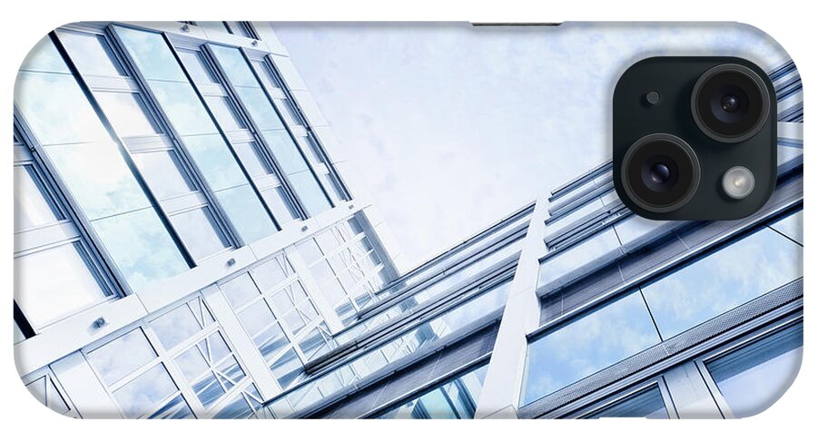 Built Structure iPhone Case featuring the photograph Futuristic Glass Architecture by Fredfroese