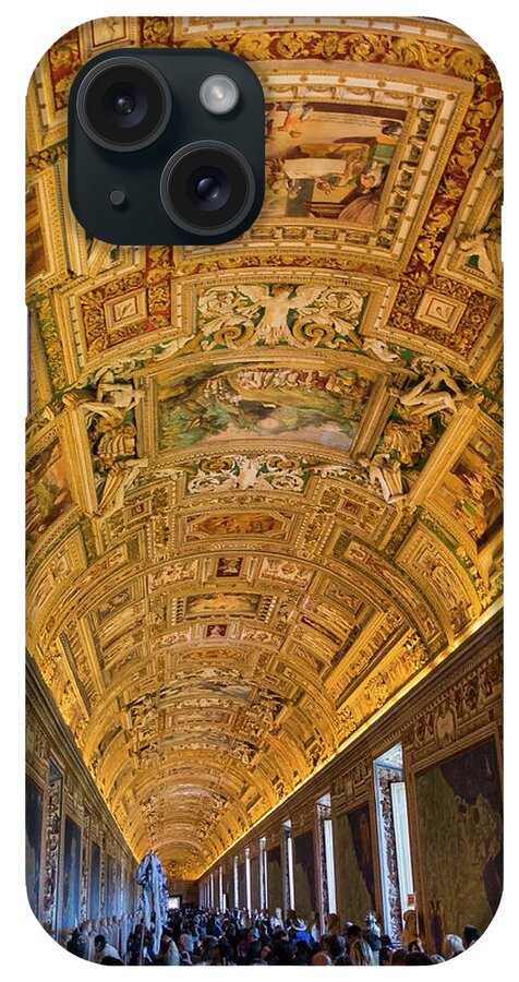 Vatican iPhone Case featuring the photograph Gallery of Maps in the Vatican Museums by Claudio Maioli